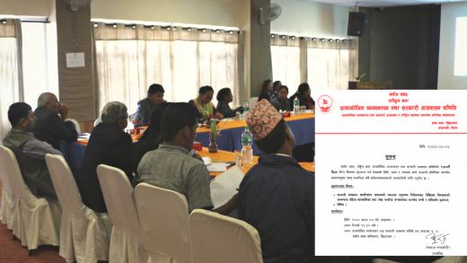 सिंहदरबार दुई संसदीय समितिको बैठक बस्दै 